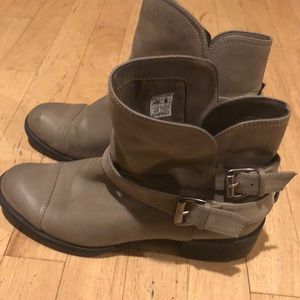 Rocket dog, tan booties, light marks on them